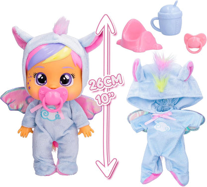 Cry Babies Loving Care Fantasy Jenna | Interaktive Puppe, die echte Tränen weint, einen Pyjama trägt und 3 Accessoires enthält - Spielzeug und Geschenk für Mädchen und Jungen