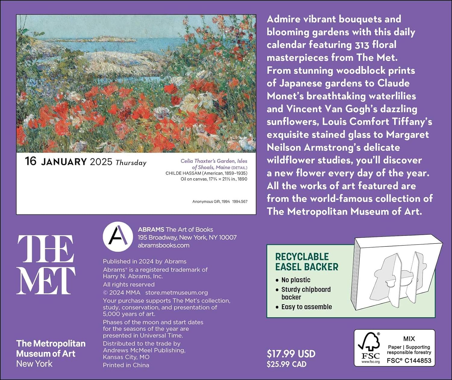 Art of Flowers 2025 Day-to-Day Calendar