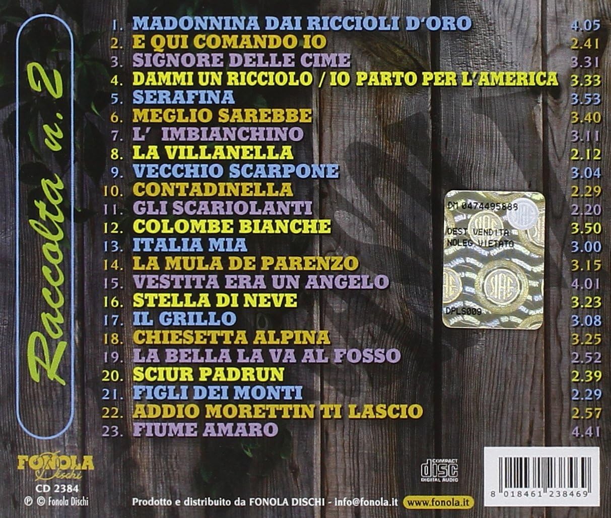 Le Canzoni Di Casa Nostra-Raccolta N.2