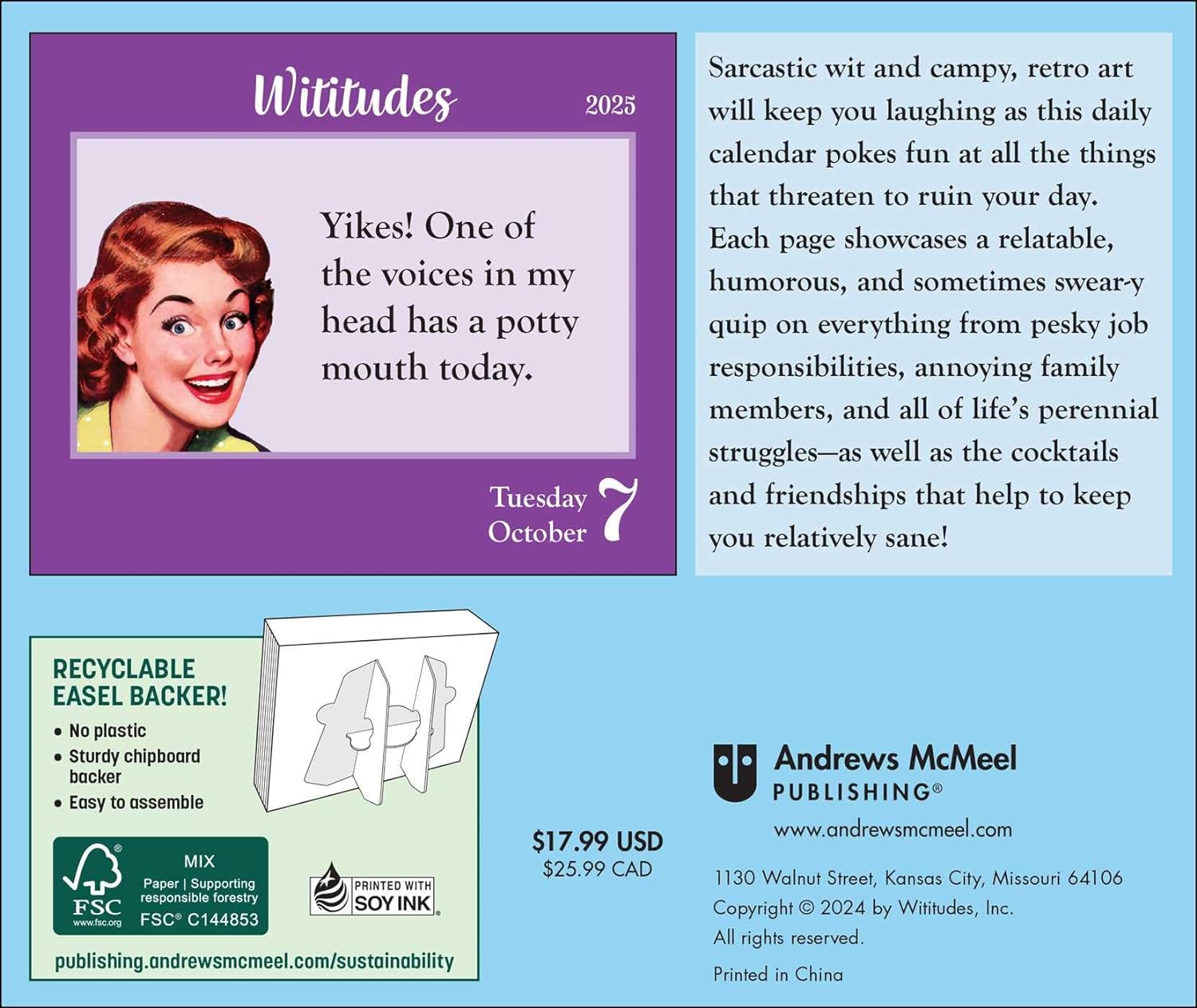 Wititudes 2025 Day-to-Day Calendar: Revenge Is Beneath Me, But Accidents Happen