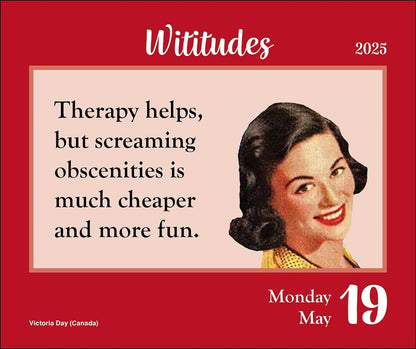 Wititudes 2025 Day-to-Day Calendar: Revenge Is Beneath Me, But Accidents Happen