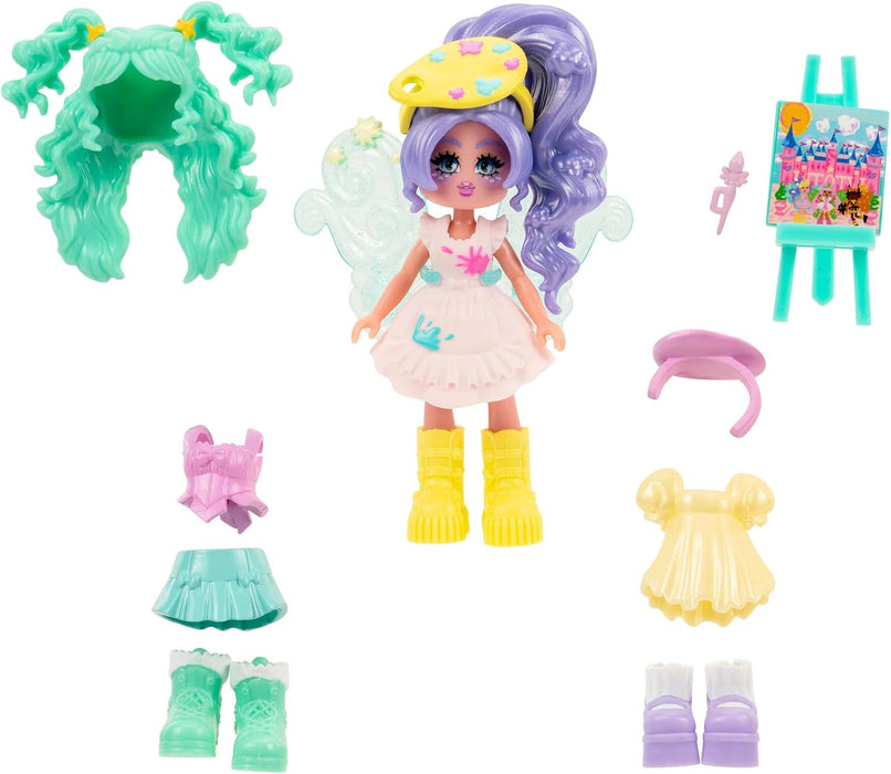 Royale High 3” School Spirit Fashion Pack: Art - Light Series 1-1 Figure with 15 Accessories - Wings Become Rings - Virtual Item Code Included - Ages 5+