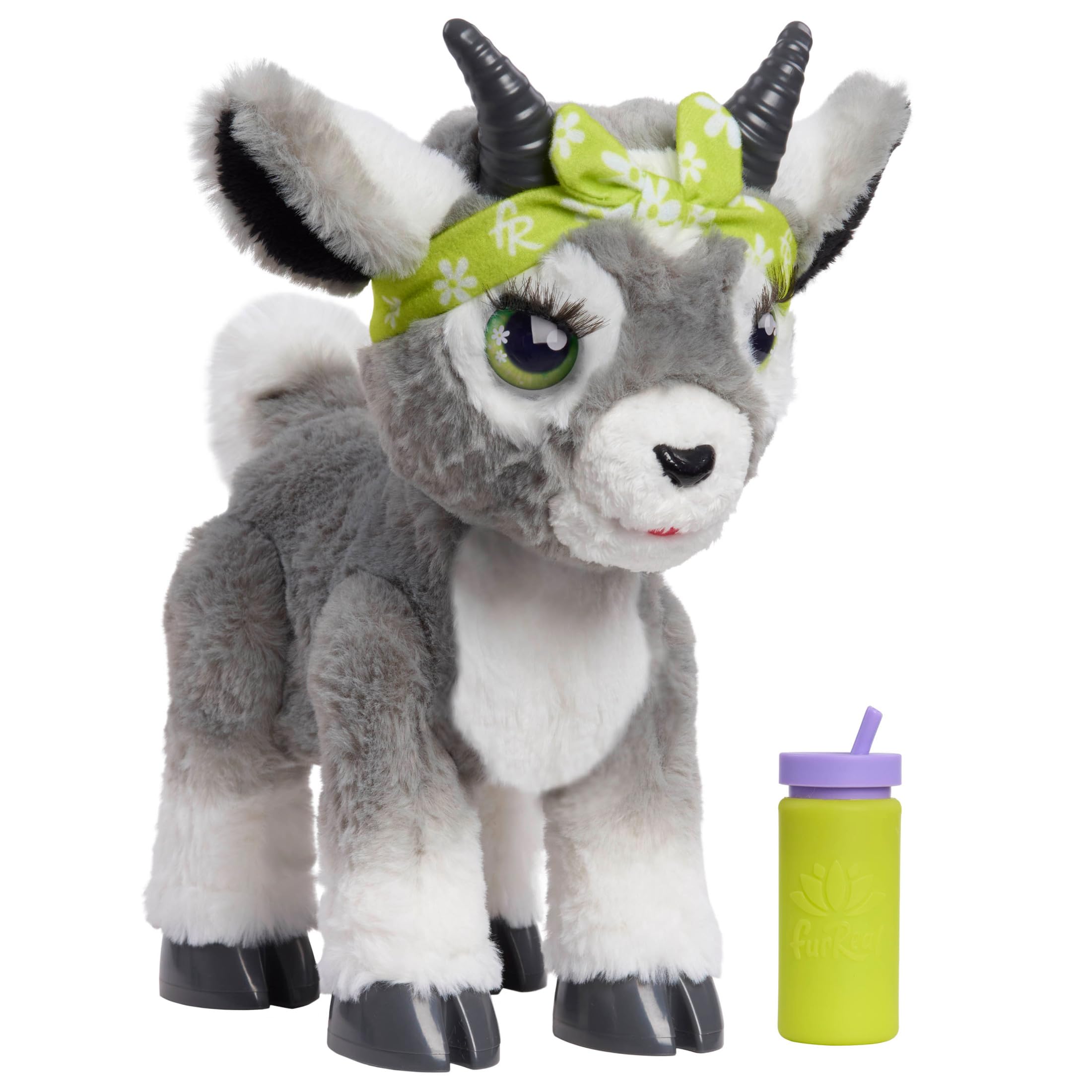 Just Play Jouet interactif Daisy, la chèvre pour Le Yoga, de FurReal, chèvre en Peluche de 29 cm de Haut avec Fonctions sonores, Jouets pour Enfants de 4 Ans et Plus