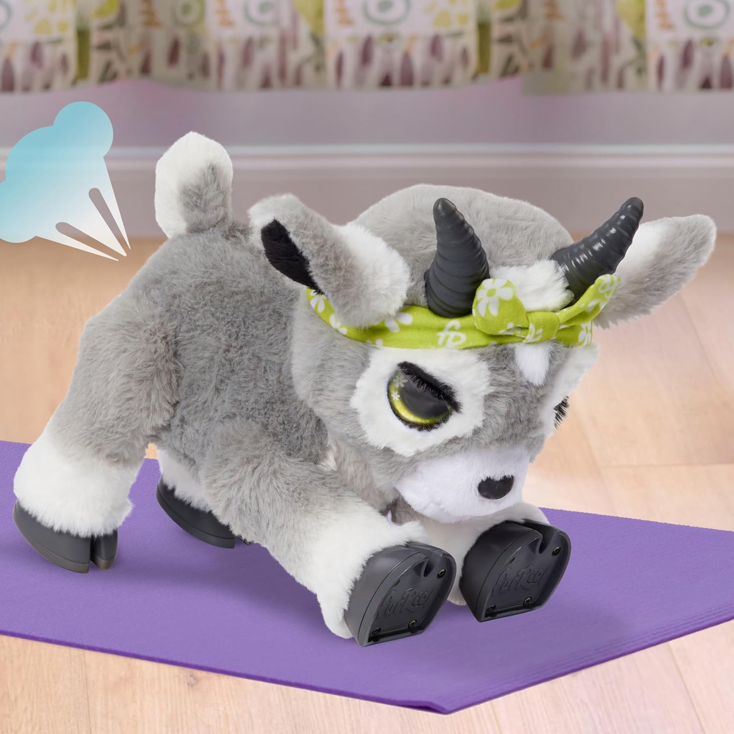 Just Play Jouet interactif Daisy, la chèvre pour Le Yoga, de FurReal, chèvre en Peluche de 29 cm de Haut avec Fonctions sonores, Jouets pour Enfants de 4 Ans et Plus