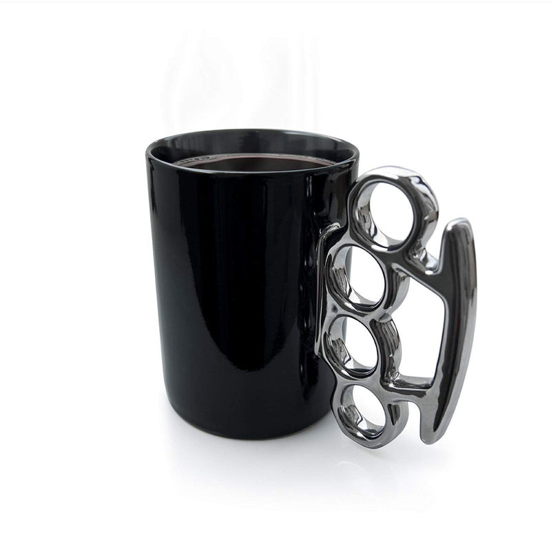 Knuckle Duster Mok (Zwart/Zilver