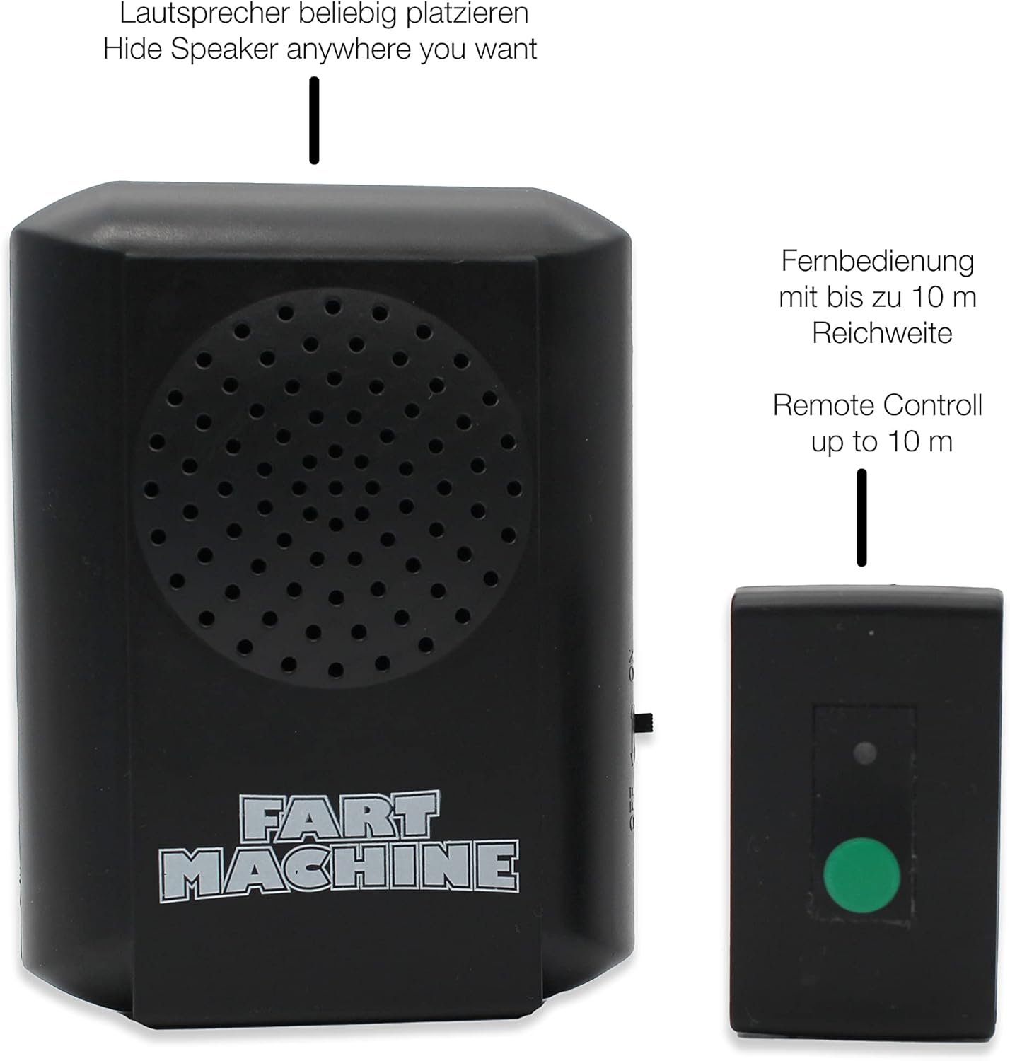 Winkee - Remote Controlled Fart Machine | Fart Cushion Machine with Remote Control | Fart Bomb | Pups Machine | 10 m Range | 15 Pups Sounds | Prank Set Office or Party | Warning: Battery Not Included