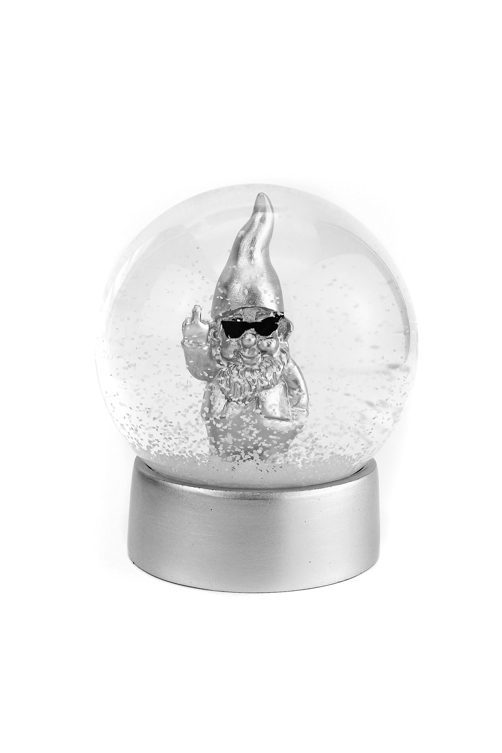 Winkee - Snow Globe - Snow Globe Gnome - Silver