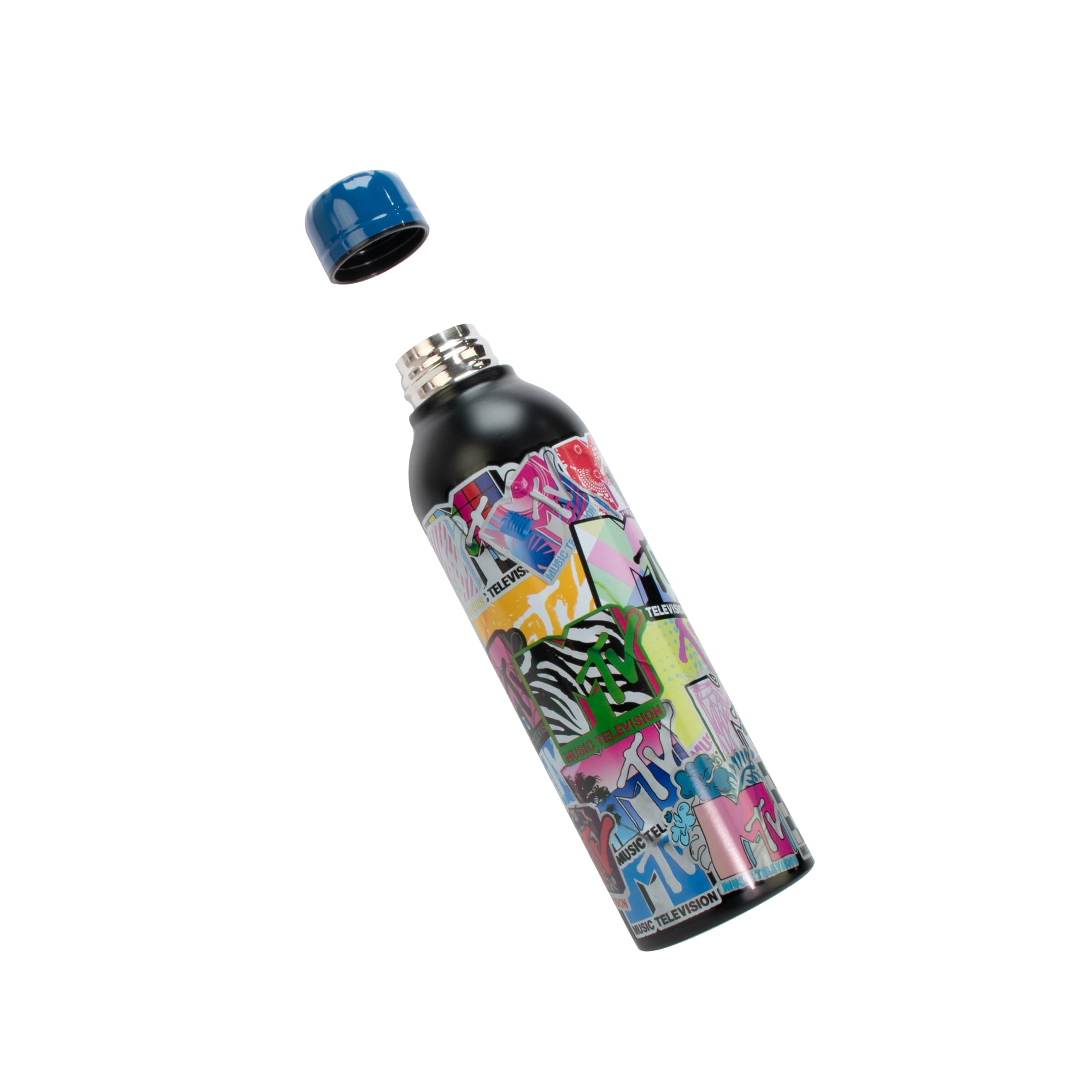 Winkee - MTV Waterfles 500 ml | Roestvrijstalen drinkfles | Waterfles voor rugzak, aktetas, schooltas | Druppelvrij afsluitbaar