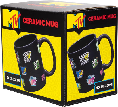 Winkee - MTV Koffiemok | Coole keramische mok van ongeveer 330 ml | Retro Koffiemok | Geschenkidee voor muziekfans, verjaardag, Kerstmis, Valentijnsdag