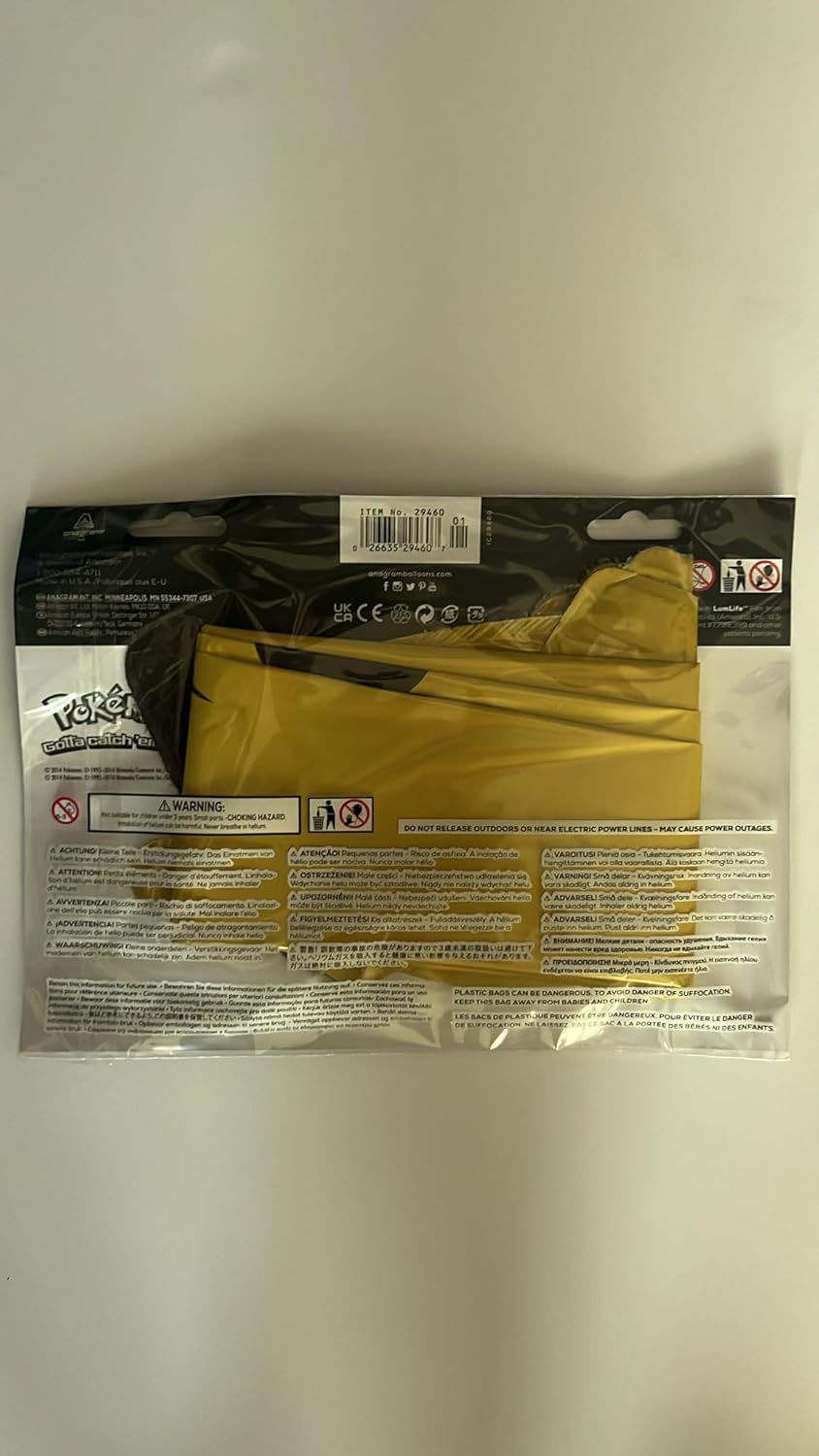 Anagram: Pokemon: Anagram - Pikachu (Palloncino Gonfiabile Sagomato 62X78 Cm)