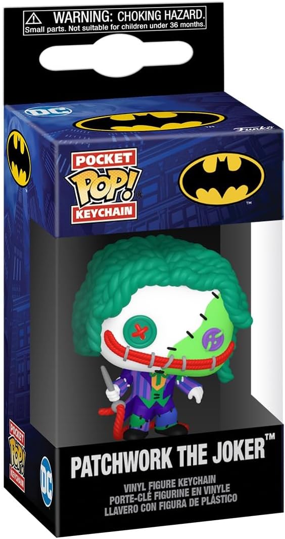 Funko Pop! Keychain: Patchwork - The Joker - DC Comics - Mini Figura in Vinile da Collezione Novità Portachiavi - Riempitivi per Calze - Idea Regalo - Merchandising Ufficiale - Minifigure
