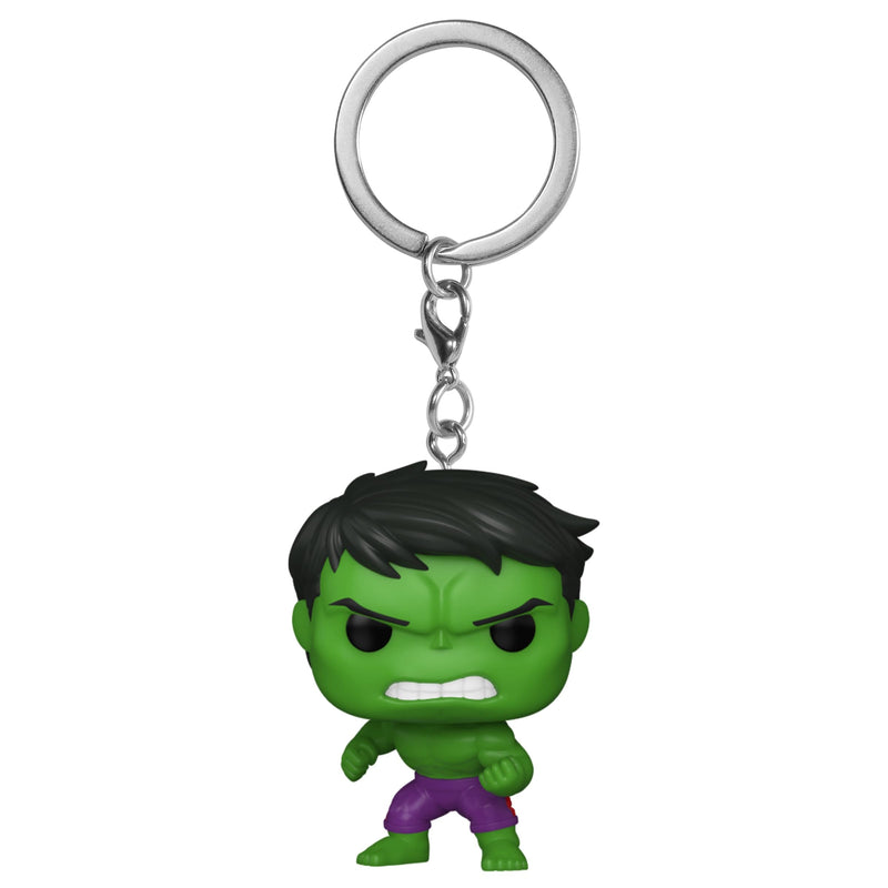 Funko Pop! Keychain: Marvel NC - Hulk - Marvel Comics - Fumetti Marvel - Mini Figura in Vinile da Collezione Novità Portachiavi - Riempitivi per Calze - Idea Regalo - Merchandising Ufficiale