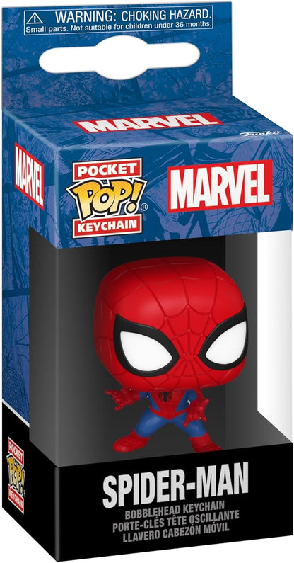 Funko Pop! Keychain: Marvel NC - Spider-Man - Marvel Comics Novelty Keyring - Collectable Mini Figure - Stocking Filler - Gift Idea - Official Merchandise - Comic Books Fans - Backpack Decor