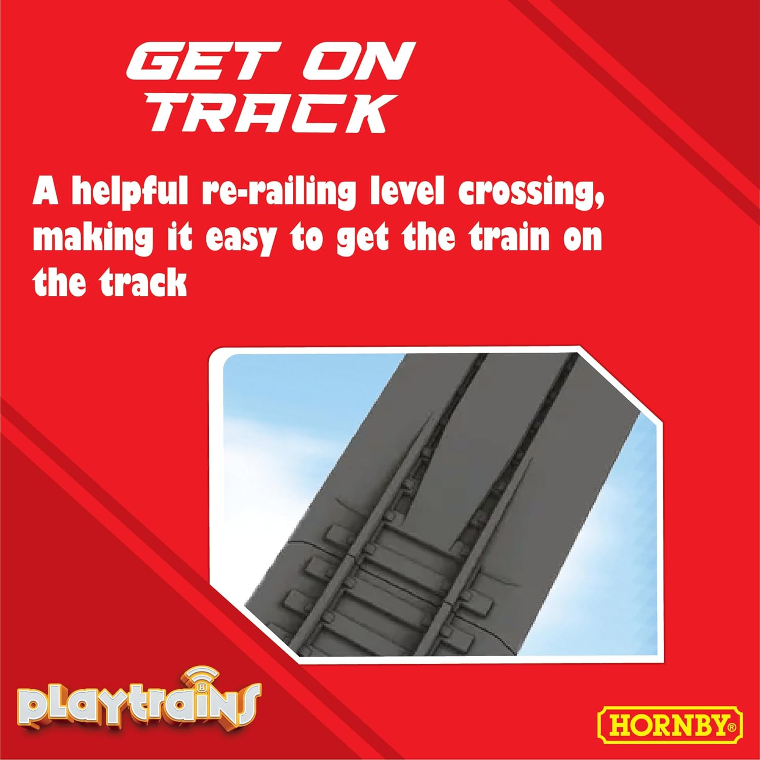 Hornby Playtrains R9360M Playtrains High Speed Train Set Remote Controlled Battery Train Set - Kids Toy Train Sets for Ages 5+, Childrens Mini Model Trains, Includes: Playtrain, Oval Track, Control