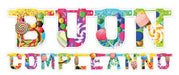 Boland: Festone Buon Compleanno Candy 280 Cm Qs. Festone Buon Compleanno Candy Xl 280 X 15 Cm
