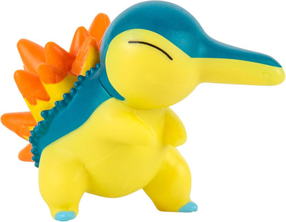 Pokémon PKW2578 Battle Figure Multipack Pack of 4 with Pikachu, Endive, Karnimani, Fiery Hedgehog, Official Detailed Figures, 5 cm Each