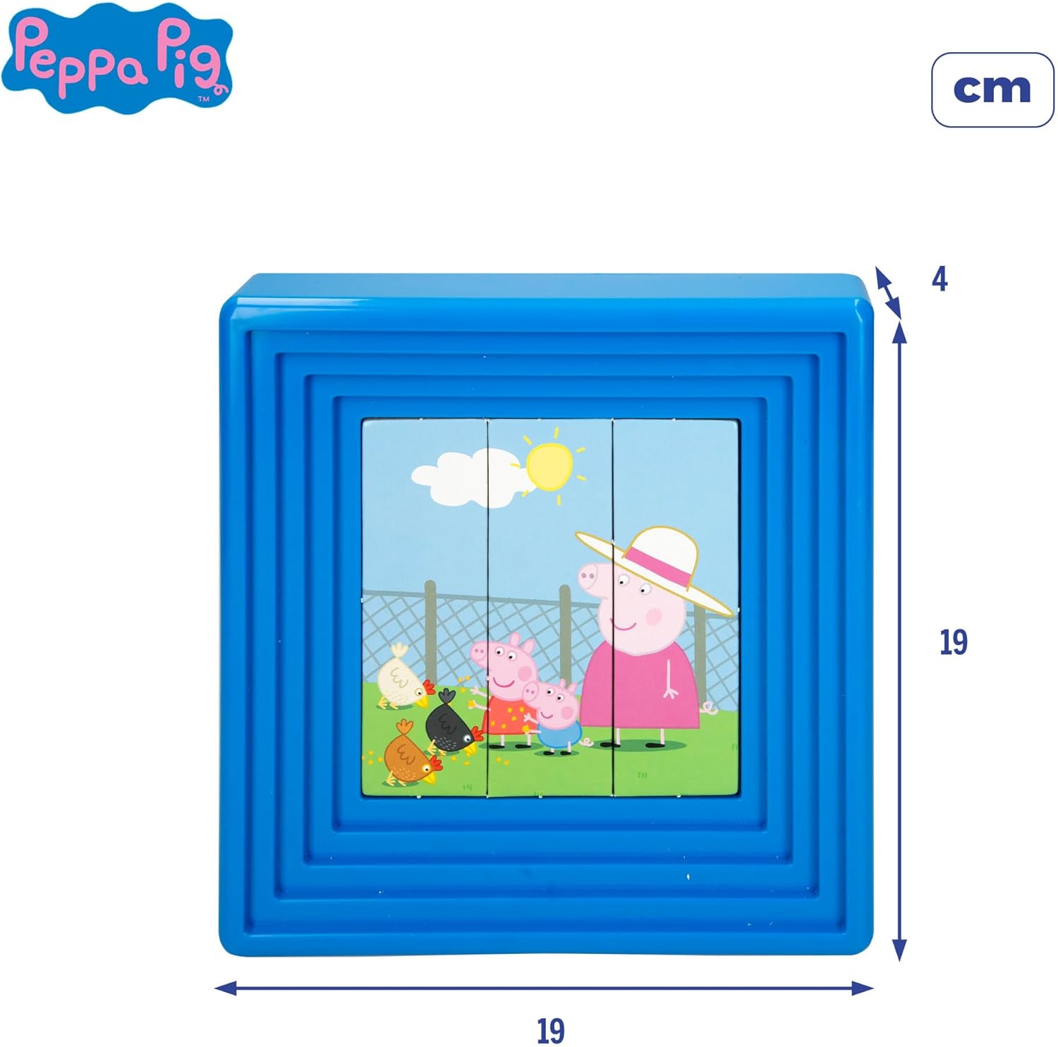 Lisciani - Puzzle Peppa Pig - Lernbox für Kinder ab 2 Jahren - 8 ineinander greifende Entwicklungspuzzles - Selbstkorrigierende Box - Auge-Hand-Koordinationsspiel - Sensorische Aktivität.