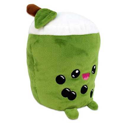 Bubble Tea Cuddly Toy - Green, Approx. 22 cm Tall, Plush Toy with Kawaii Face, Cuddly Soft, 100% Polyester