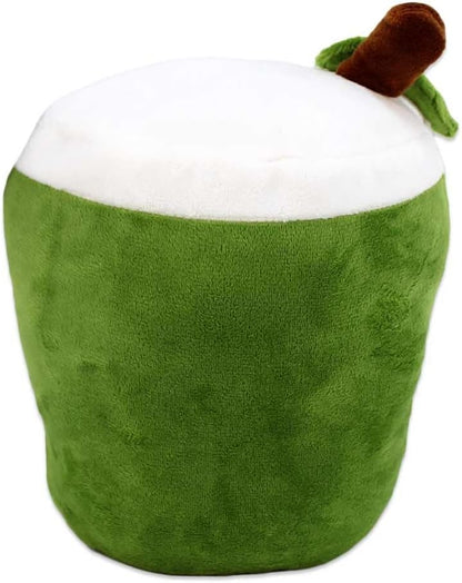Bubble Tea Cuddly Toy - Green, Approx. 22 cm Tall, Plush Toy with Kawaii Face, Cuddly Soft, 100% Polyester