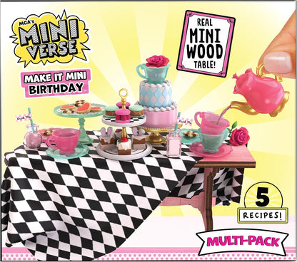 MGA's Miniverse Make It Mini Birthday Multipack - Mini Collectibles, DIY, Crafts, Resin Play, Replica Items, Novelty, Party Favours, Pinata, For Collectors & Kids Ages 8+, NOT EDIBLE
