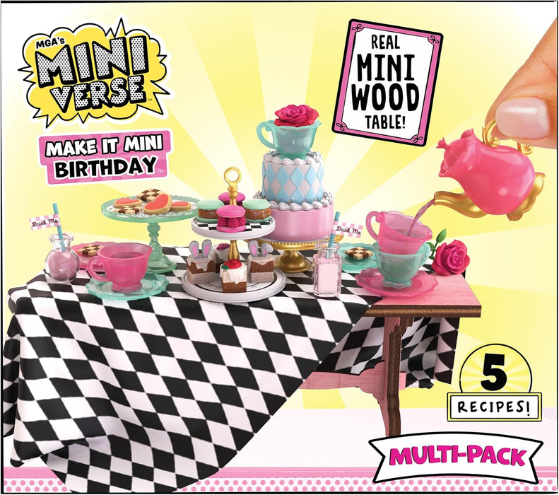 MGA's Miniverse Make It Mini Birthday Multipack - Mini Collectibles, DIY, Crafts, Resin Play, Replica Items, Novelty, Party Favours, Pinata, For Collectors & Kids Ages 8+, NOT EDIBLE
