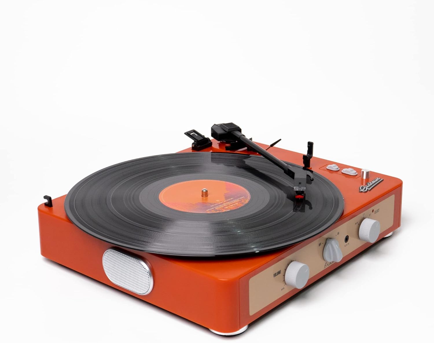 Brad Retro Record Player (Tangerine)
