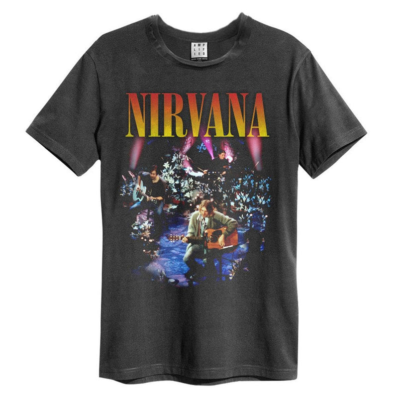 Amplified Unisex Adult Live In New York Nirvana T-Shirt (M) (Charcoal)