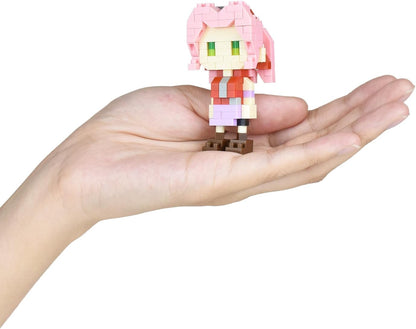 Bandai - Nanoblock - Figurine Naruto Shippuden - Sakura Haruno - Mini-Figur mit 160 Bausteinen - Bausatz Figur Modell - Baukit Spielzeug für Kinder ab 12 Jahren - Jugendliche Erwachsene - NBCN136