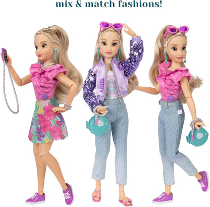 Disney ily 4EVER Fashion Dolls Ariel 30 cm / 11.5" Tall with 13 Points of Articulation, Two Complete Mix-and-Match Outfits and Glittery Mickey Ring for You!
