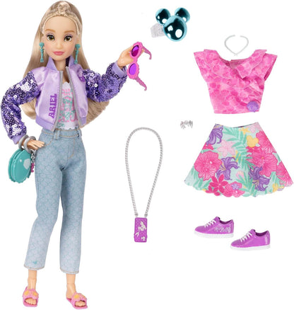 Disney ily 4EVER Fashion Dolls Ariel 30 cm / 11.5" Tall with 13 Points of Articulation, Two Complete Mix-and-Match Outfits and Glittery Mickey Ring for You!
