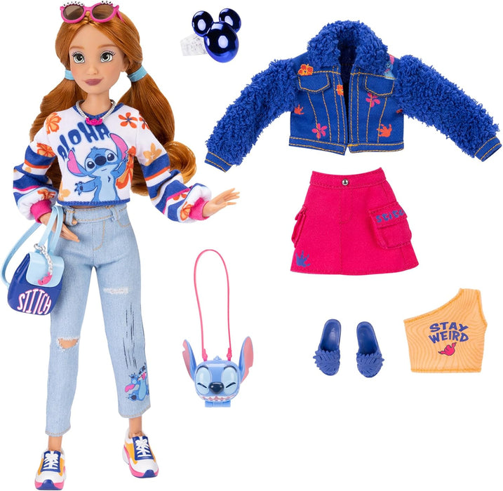 Disney ily 4EVER Fashion Dolls Stitch with Red Hair 30cm/11.5" Tall with 13 Points of Articulation, Two Complete Mix-and-Match Outfits and Glittery Mickey Ring for You!