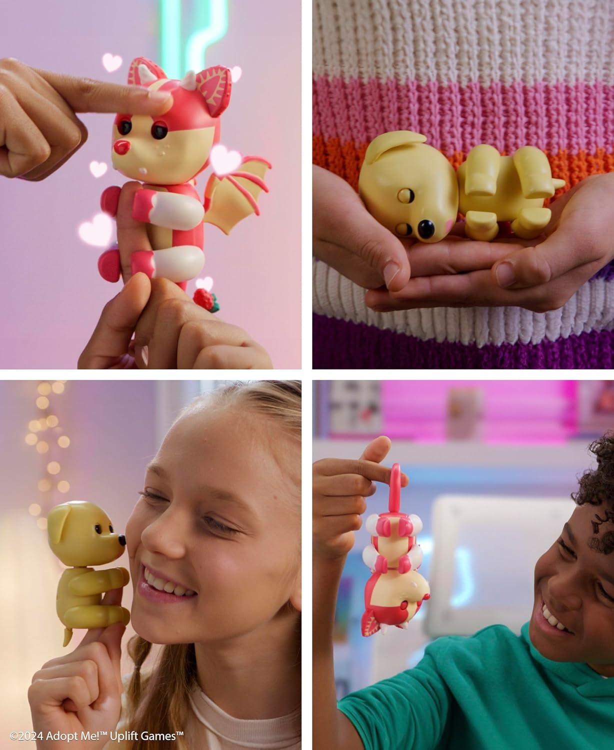 Fingerlings Adopt Me! x Dog, Interactive Pet with 40+ Sounds & Reactions (Ages 5+