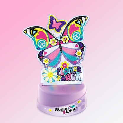 Style 4 Ever Diamond Art Lamp Set - Decorate Your own Ligh - 2 Designs Included - Diamond Painting - Fun for Kids - 6, Purple