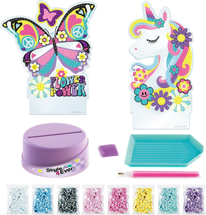 Style 4 Ever Diamond Art Lamp Set - Decorate Your own Ligh - 2 Designs Included - Diamond Painting - Fun for Kids - 6, Purple
