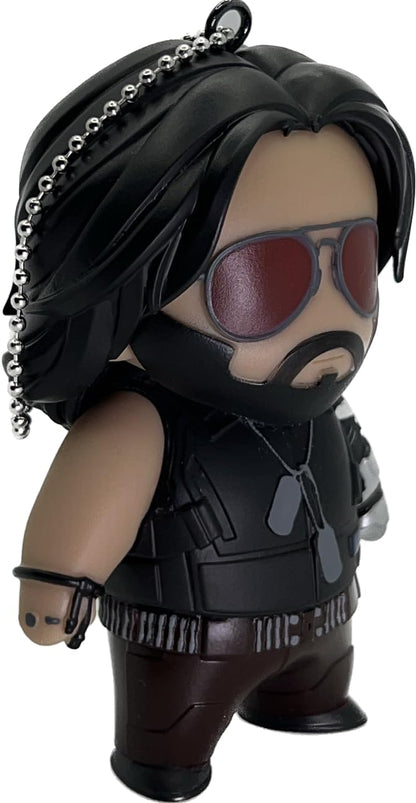 Good Loot Johnny Silverhand Mini-Figur - Sammelfigur aus Vinyl - für Sammler - mit Anhänger - Weihnachtsschmuck - Geschenk für Gamer - Johnny Silverhand aus dem Spiel Cyberpunk 2077-8x8x12cm