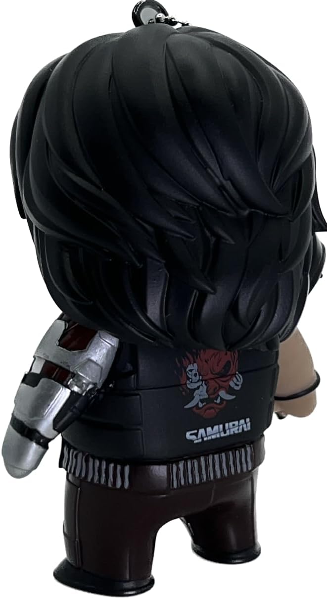 Good Loot Johnny Silverhand Mini-Figur - Sammelfigur aus Vinyl - für Sammler - mit Anhänger - Weihnachtsschmuck - Geschenk für Gamer - Johnny Silverhand aus dem Spiel Cyberpunk 2077-8x8x12cm