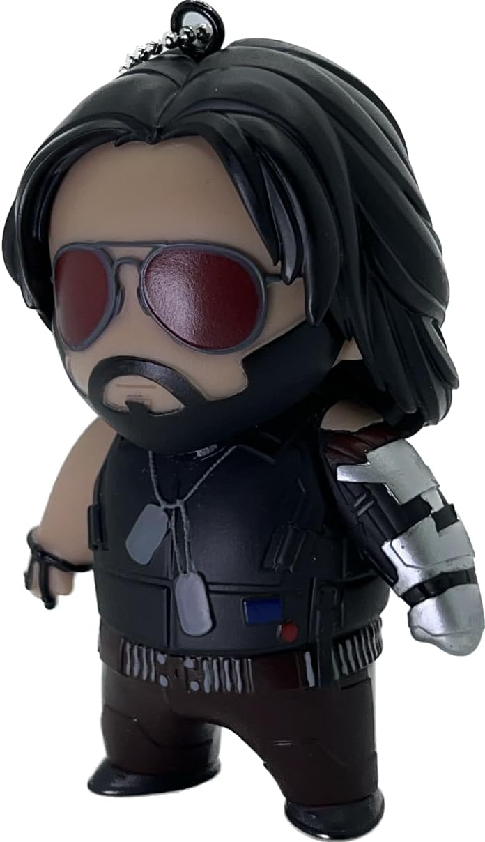 Good Loot Johnny Silverhand Mini-Figur - Sammelfigur aus Vinyl - für Sammler - mit Anhänger - Weihnachtsschmuck - Geschenk für Gamer - Johnny Silverhand aus dem Spiel Cyberpunk 2077-8x8x12cm