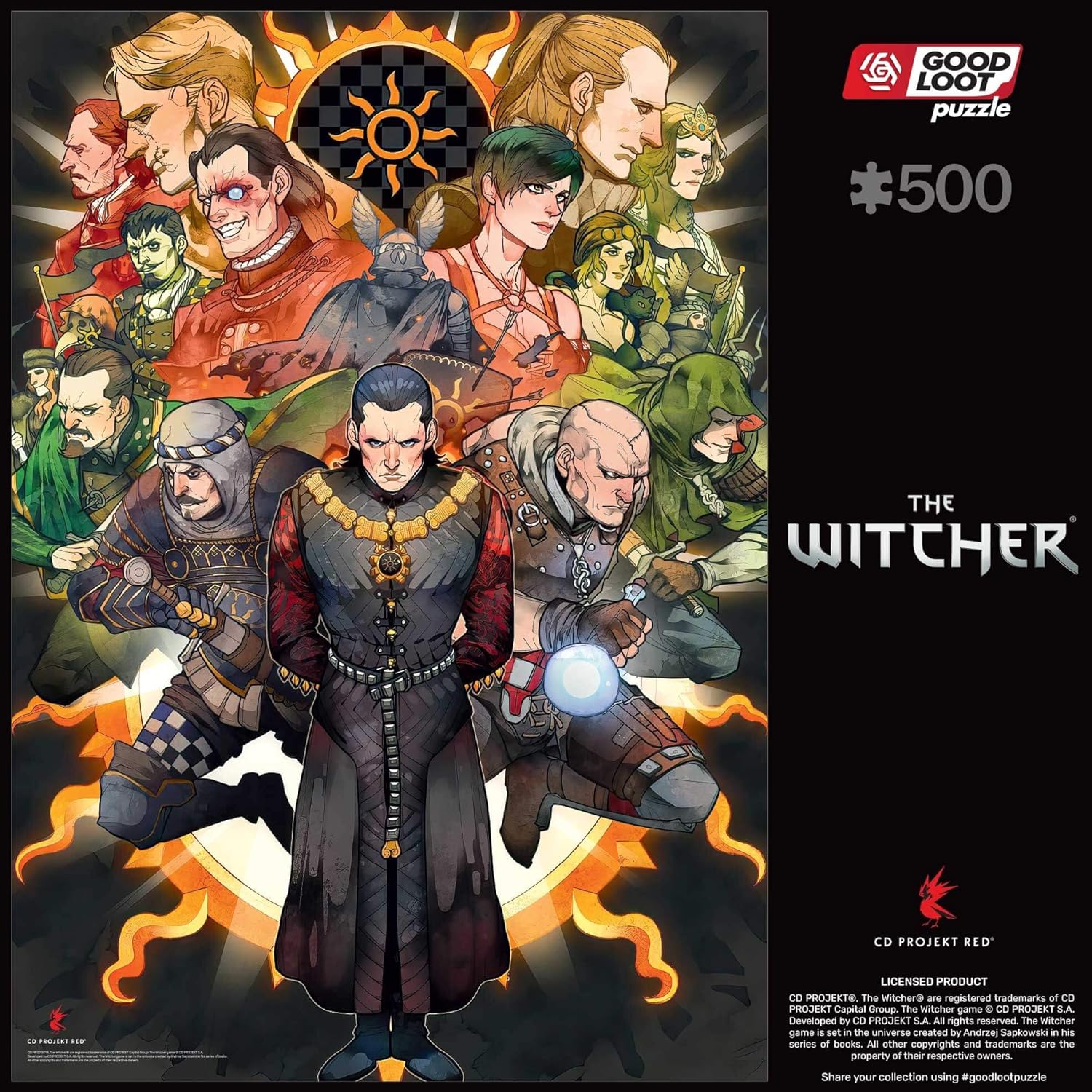 Good Loot Gaming Puzzel: The Witcher Nilfgaard 500 - Heksenpuzzel - Puzzel voor volwassenen - Klassieke Puzzel - Waren Games Puzzel met afbeelding - Puzzel 500 stukjes