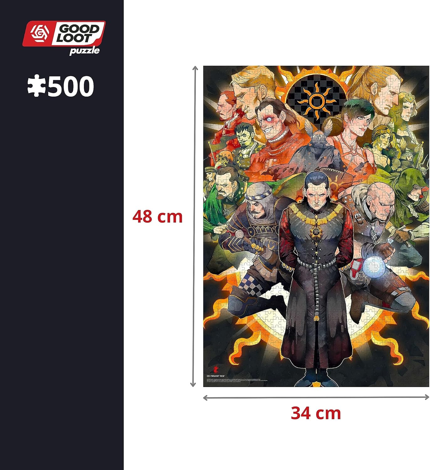 Good Loot Gaming Puzzel: The Witcher Nilfgaard 500 - Heksenpuzzel - Puzzel voor volwassenen - Klassieke Puzzel - Waren Games Puzzel met afbeelding - Puzzel 500 stukjes