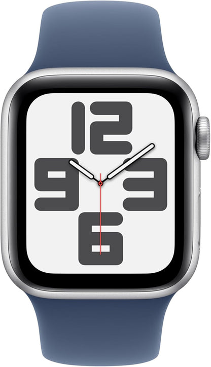 Apple Watch Se (Gps) - 2Nd Generation - 40 Mm - Silver Aluminium - Smart Watch With Sport Band - Fluoroelastomer - Denim