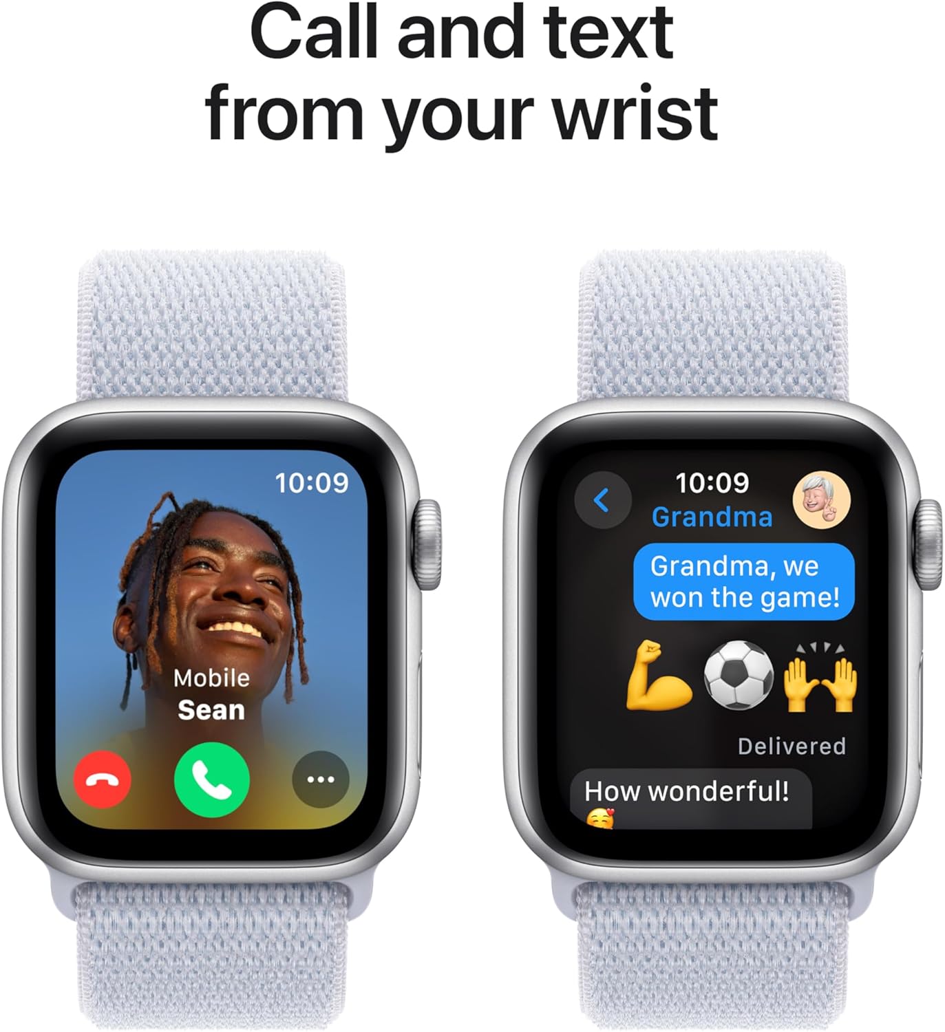 Apple Watch Se (Gps) - 2Nd Generation - 40 Mm - Silver Aluminium - Smart Watch With Sport Loop - Soft Double-Layer Nylon