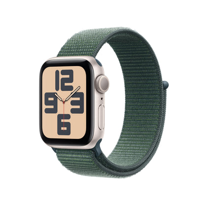 Apple Watch Se (Gps) - 2Nd Generation - 40 Mm - Starlight Aluminium - Smart Watch With Sport Loop - Soft Double-Layer Ny