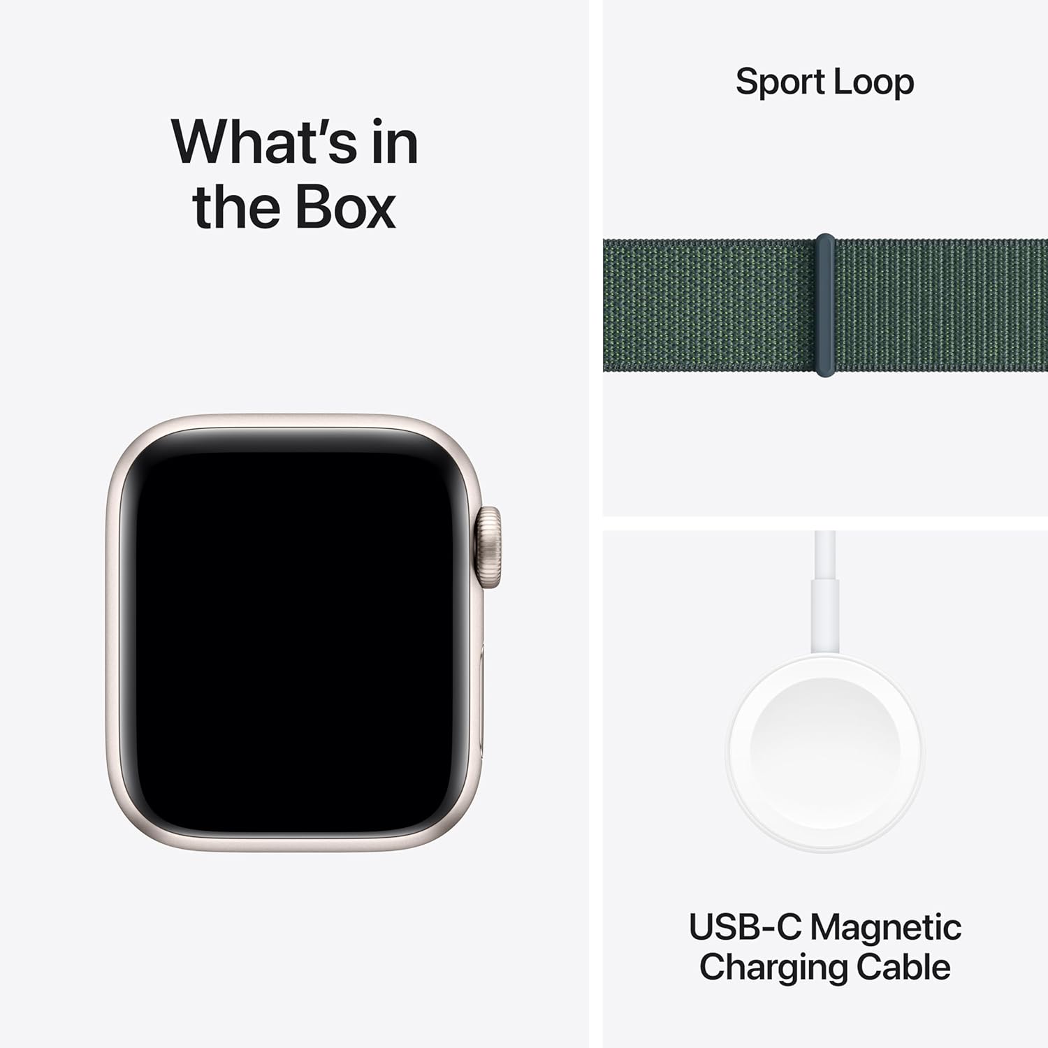 Apple Watch Se (Gps) - 2Nd Generation - 40 Mm - Starlight Aluminium - Smart Watch With Sport Loop - Soft Double-Layer Ny