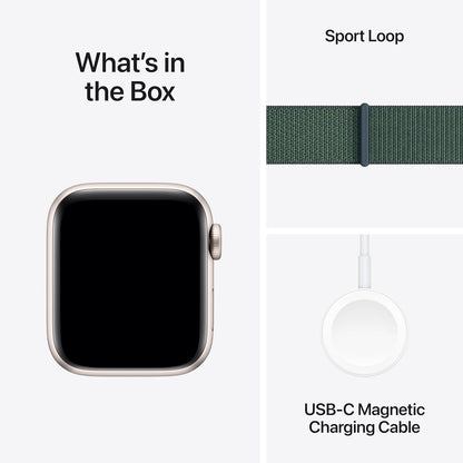 Apple Watch Se (Gps) - 2Nd Generation - 40 Mm - Starlight Aluminium - Smart Watch With Sport Loop - Soft Double-Layer Ny