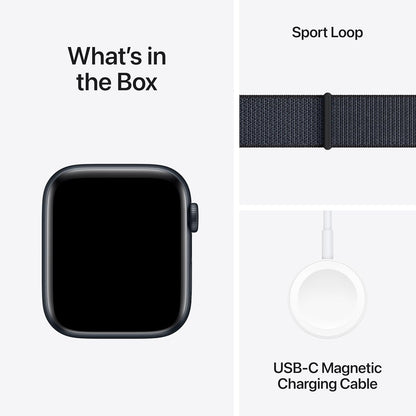 Apple Watch Se (Gps) - 2Nd Generation - 44 Mm - Midnight Aluminium - Smart Watch With Sport Loop - Soft Double-Layer Nyl