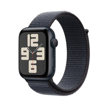 Apple Watch Se (Gps) - 2Nd Generation - 44 Mm - Midnight Aluminium - Smart Watch With Sport Loop - Soft Double-Layer Nyl