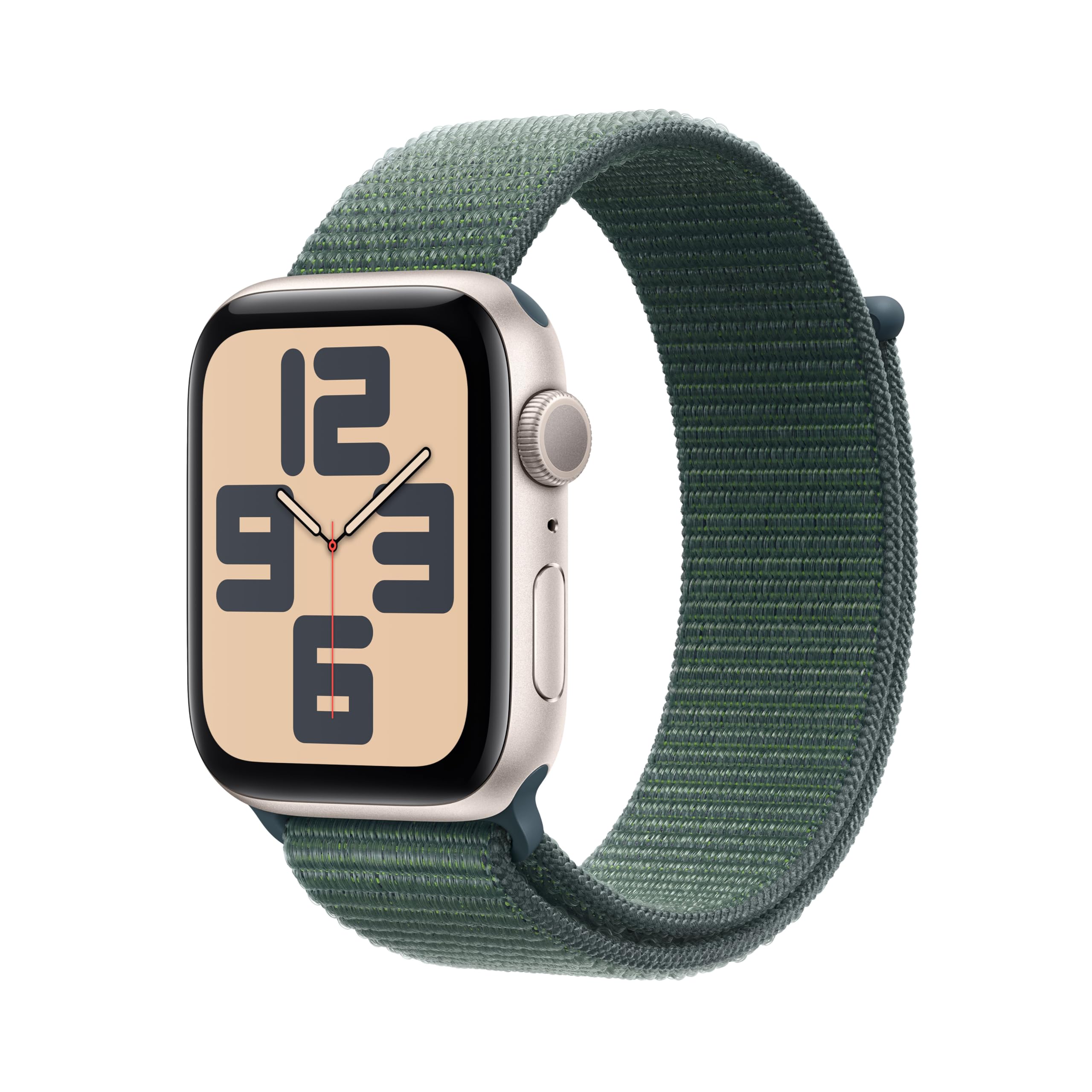 Apple Watch Se (Gps) - 2Nd Generation - 44 Mm - Starlight Aluminium - Smart Watch With Sport Loop - Soft Double-Layer Ny