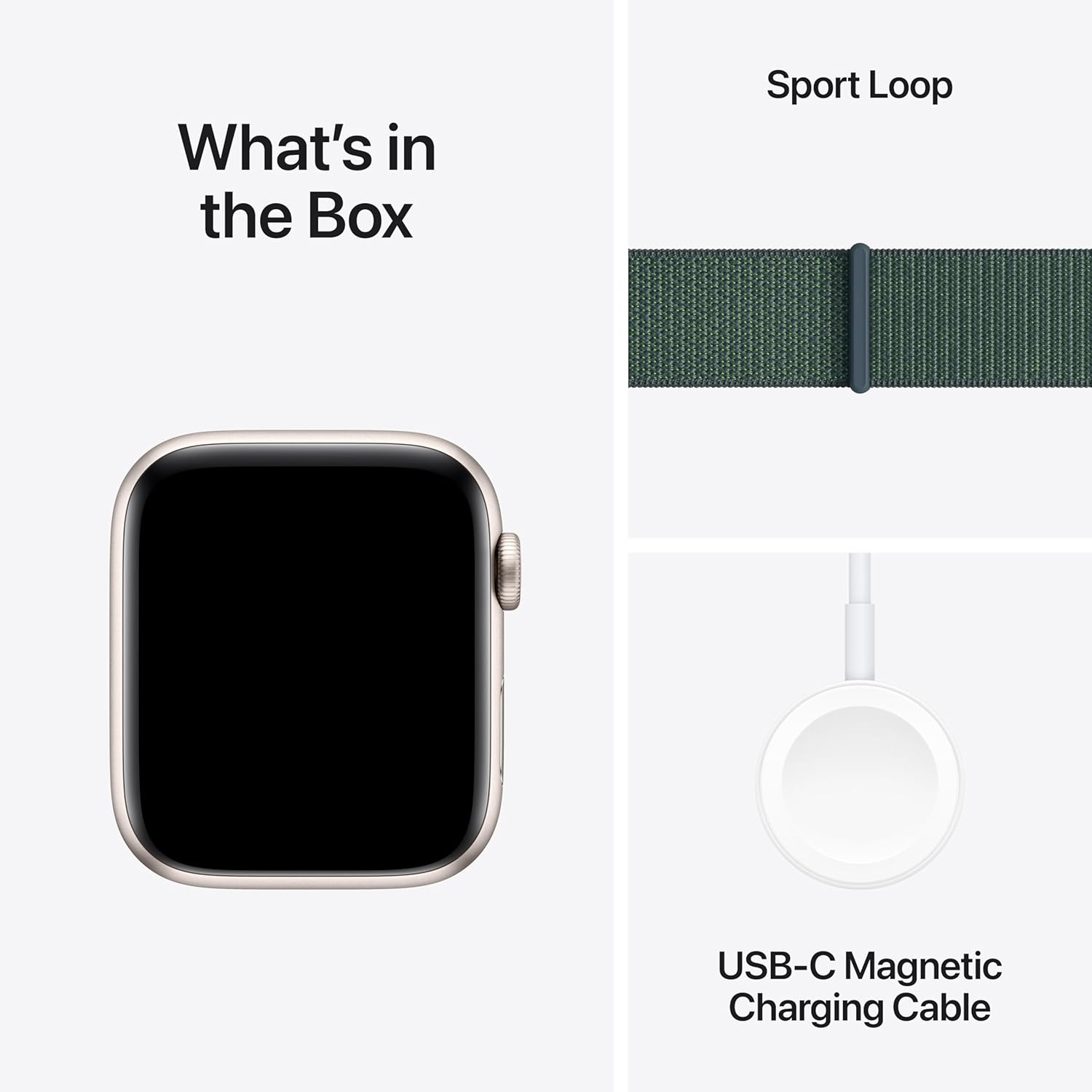 Apple Watch Se (Gps) - 2Nd Generation - 44 Mm - Starlight Aluminium - Smart Watch With Sport Loop - Soft Double-Layer Ny