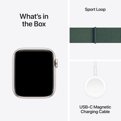 Apple Watch Se (Gps) - 2Nd Generation - 44 Mm - Starlight Aluminium - Smart Watch With Sport Loop - Soft Double-Layer Ny