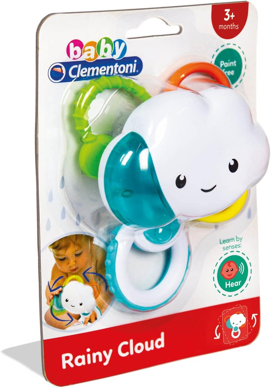 Clementoni - Cloud Rattle, 17324, Multi-Coloured